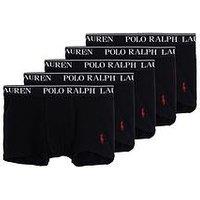 Polo Ralph Lauren Boys 5 Pack Cotton Stretch Logo Boxers - Black
