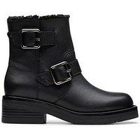 Clarks Rebelle Buckle Leather Ankle Boot