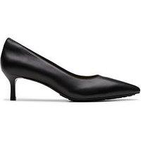 Clarks Adela Court Heel - Black