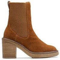 Clarks Cassiano Top Suede Ankle Boot - Brown