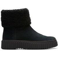 Clarks Torhill Turn Ankle Suede Boot - Black
