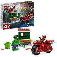 Lego Marvel Iron Man With Bike And The Hulk 76287