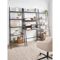Very Home Otis 3 Piece Furniture Set - Pair Of 5 Tier Ladder Shelf Units + Desk - Fsc Certified