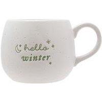 Very Home White Speckled Christmas Mug - Hello Winter