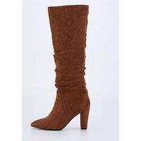 V By Very Slouch Knee Boot - Tan