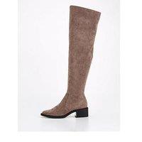 V By Very Over The Knee Boot - Grey