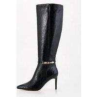 V By Very Point Toe Knee Boot - Black