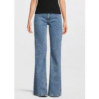 M05Ch1N0 Jeans High Waist Straight Leg Jeans - Blue