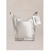 White Stuff Fern Leather Crossbody - Silver