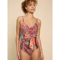 White Stuff Tabitha Control Swimsuit - Red
