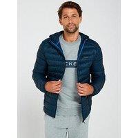 Hackett Airo Padded Hooded Jacket - Navy