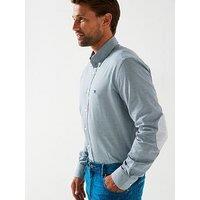 Hackett Brushed Puppytooth Long Sleeve Shirt - Navy