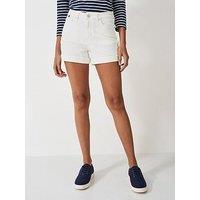 Crew Clothing Turn Up Denim Short - White