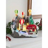 Festive 23 Cm Lit Balloon Village Christmas Scene Decoration