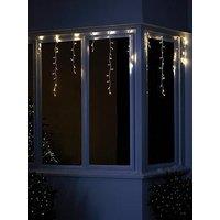 Festive 480 Warm White Led Snowing Icicle Outdoor Christmas Lights