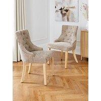 Very Home Pair Of Warwick Chunky Weave Dining Chairs - Fsc Certified