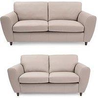 Very Home Shay 3 + 2 Seater Leather Sofa - Fsc Certified