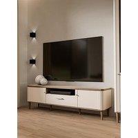 Lacetti Tv Unit - Fits Up To 70 Inch Tv - Cream/Oak
