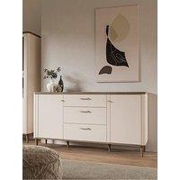 Lacetti 2 Door, 3 Drawer Sideboard - Cream/Oak