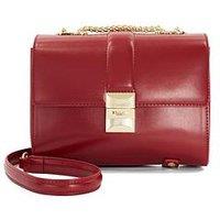 Dune London Definitive Hardware-Detail Clutch Bag - Red