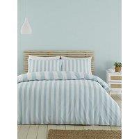 Catherine Lansfield Cove Stripe Seafoam Duvet Cover Set