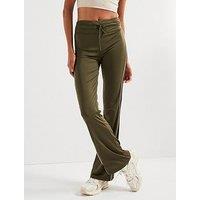 V By Very Drawcord Waist Side Stripe Yoga Pant - Khaki