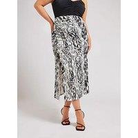 Yours Animal Snake Print Ruched Skirt