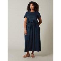 Evans Jersey Pocket Dress Navy