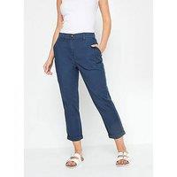 M&Co Petite Belt Loop Pocket Chino - Navy Blue