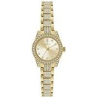 Spirit Ladies Polished Pale Gold Crystal Bracelet Watch