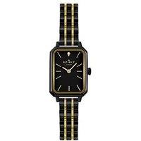 Spirit Ladies Polished Black Rectangle Bracelet Watch