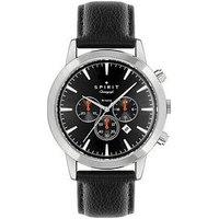 Spirit Gent'S Black Leather Watch