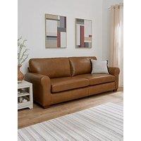 Very Home Bailey 4 Seater Leather Sofa - Tan - Fsc Certified