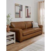 Very Home Bailey 3 Seater Leather Sofa Tan - Fsc Certified