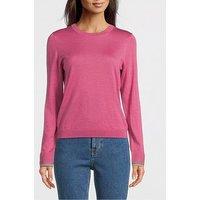 Ps Paul Smith Knitted Crew Neck Sweater - Purple/Pink
