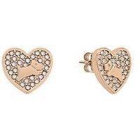 Radley 18Ct Rose Gold Plated Pav&Eacute; Stone Heart Earrings