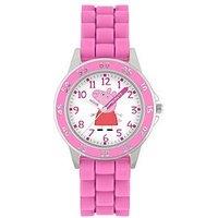 Hasbro Peppa Pig Pink Printed Time Teacher Strap Watch