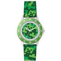 Minecraft Creeper Green Printed Strap Quartz Watch