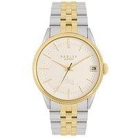 Radley Ladies Two Tone Plated Plated Coin Edge Bezel Bracelet Watch