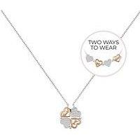 Radley Sterling Silver 18Ct Rose Gold Plated Magnetic Closing Hearts Necklace