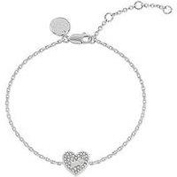 Radley Silver Plated Pav&Eacute; Stone Heart Bracelet