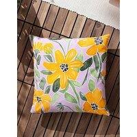 Furn Flowers Outdoor Cushion In Lilac And Orange