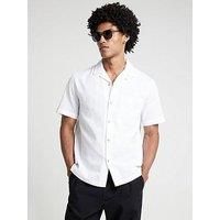 River Island Short Sleeve Linen Revere Shirt