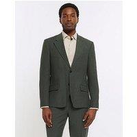 River Island Linen Single Breasted Notch Suit Jacket