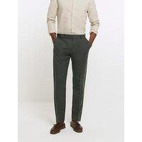 River Island Linen Slim Suit Trousers