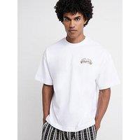 River Island Short Sleeve Oversized Frutta T-Shirt - White