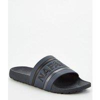 Napapijri Mens Stream Sliders - Black