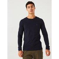 Tommy Hilfiger Stretch Slim Fit Long Sleeve T-Shirt - Navy