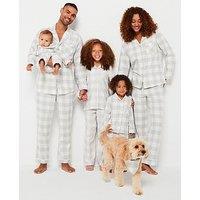 Very Man Mens Family Christmas Pj Check Revere Set - Grey