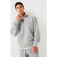 Tommy Hilfiger Essential Fleece 1/4 Zip Sweat - Grey